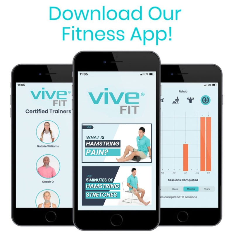 Vive Thigh Brace - Hamstring Quad Wrap - Adjustable Compression Sleeve Support for Pulled Groin Muscle, Sprains, Quadricep, Tendinitis, Workouts, Cellulite Slimmer, Sports Injury Recovery - Men, Women Black - BeesActive Australia