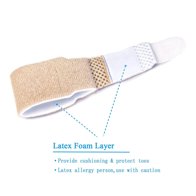 DYKOOK Broken Toe Wraps Toe Traps 8 Pcs/Pack Fabric Toe Splint Toe Cushioned Bandages Finger Protectors Straightener Separators - BeesActive Australia