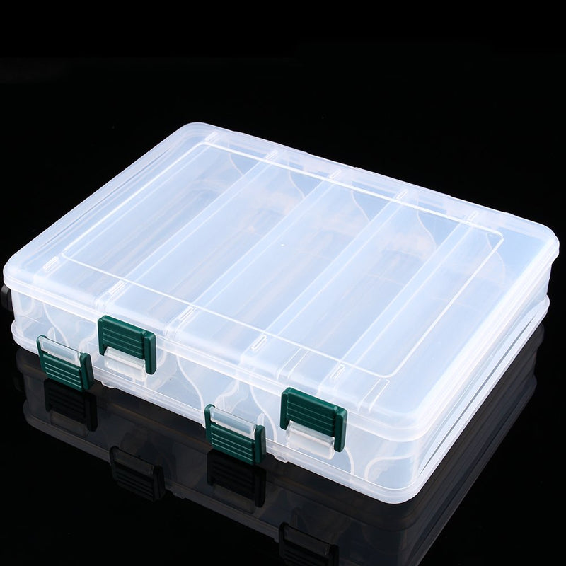 Double Sided Fishing Lures Tackle Hooks Baits Case,12 Compartments Plastic Fishing Case Lure Box Tackle TwoSided Storage Containers Large - BeesActive Australia