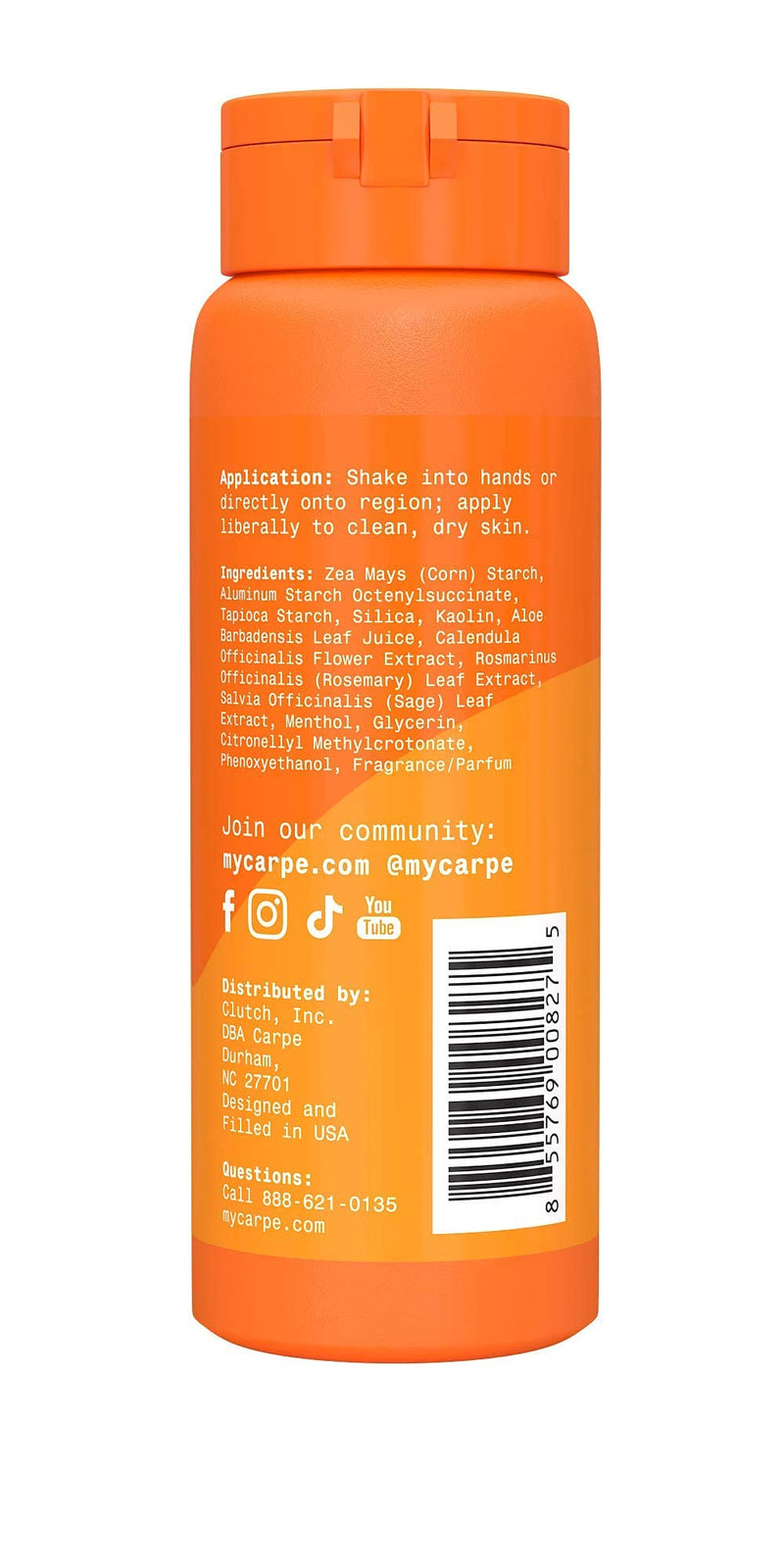 Carpe Sweat Absorbing Groin Powder (For Men) - Designed for Maximum Sweat Absorption - Mess and Friction Free, Stop Chafing 2.6 Ounce (Pack of 1) - BeesActive Australia