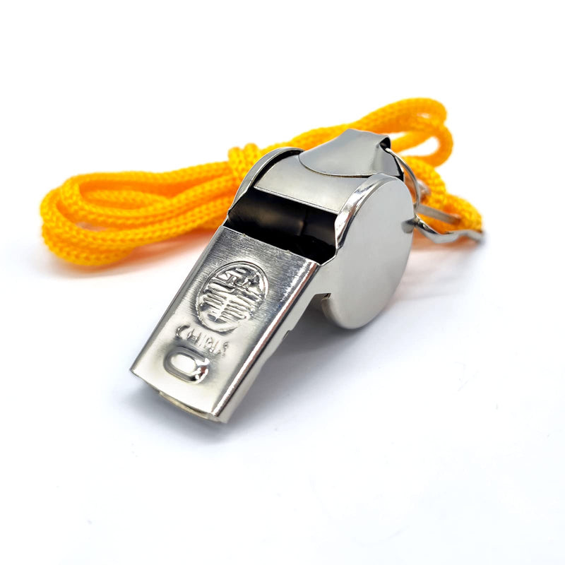 Medsuo 2pcs Stainless Steel Sports Whistles with Lanyard, Loud Crisp Sound Whistle for Sports Lifeguards Survival Emergency Training - BeesActive Australia