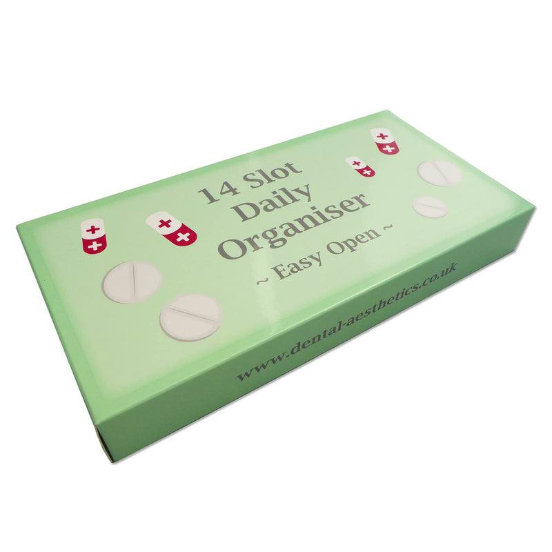 Pill Box ~ Easy Open Buttons ~ AM & PM 7 Day Medication Storage Case (14 Slot Pill Case) - BeesActive Australia