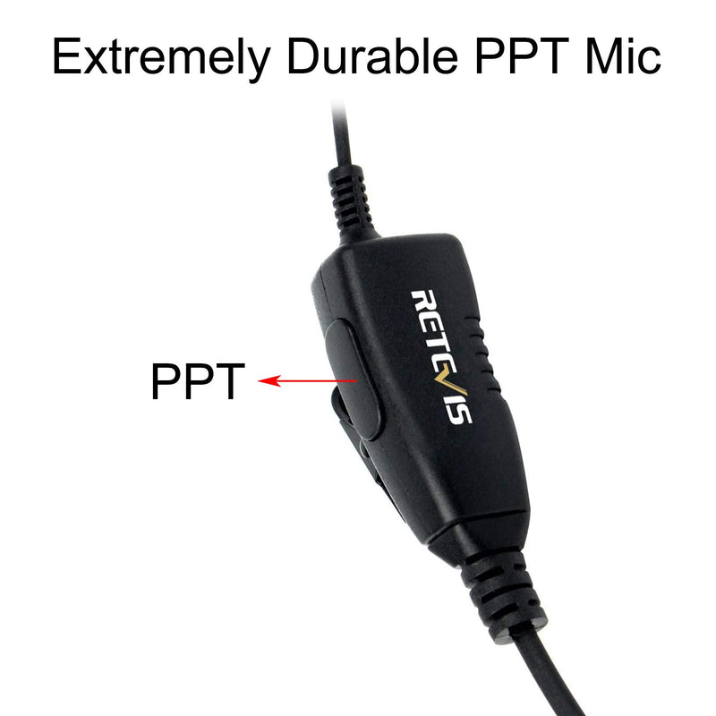 [AUSTRALIA] - Retevis 2 Way Radio Earpiece with Mic 2 Pin D-Type Walkie Talkie Earpiece for Baofeng 888S UV-5R UV-82 Retevis H-777 RT21 RT22 Two Way Radios (1 Pack) 