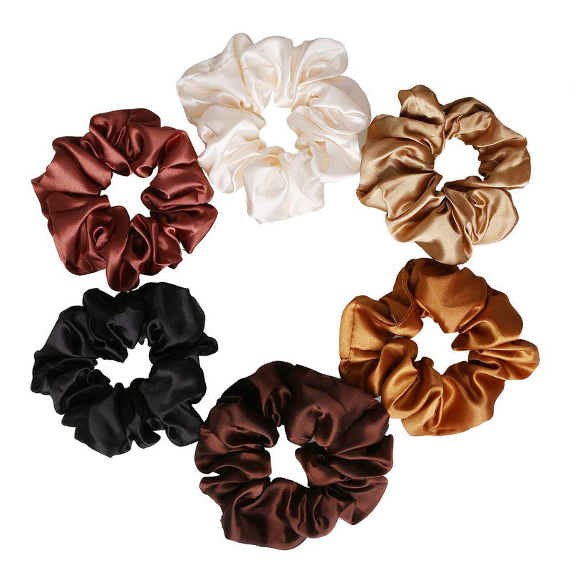 nuoshen 12 Pieces Scrunchies, Elastic Satin Scrunchy Silk Scrunchies for Women Girls Hair Accessories 12 Count (Pack of 1) - BeesActive Australia