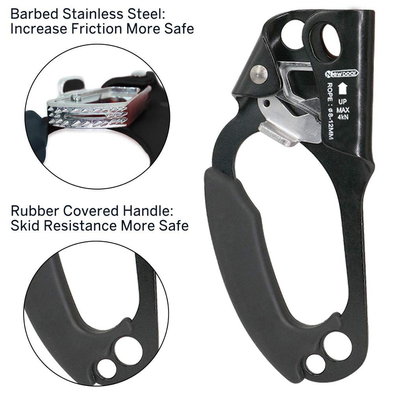 NewDoar UIAA & CE Certified Hand Ascender Rock Climbing Tree Arborist Rappelling Gear Equipment Rope Clamp for 8~12MM Rope - BeesActive Australia