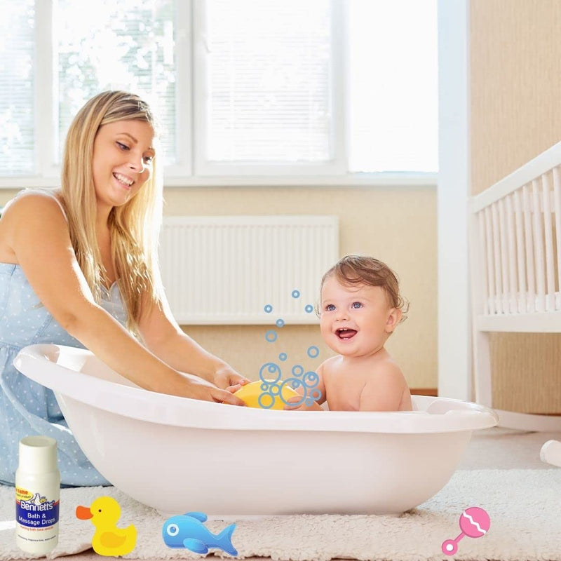 Bennetts Aqueous Bath and Massage Oil for Soft and Smooth Skin - Moisturises and Protects Delicate Skin -Ideal for Dry and Eczema Prone Skin -200ml - BeesActive Australia