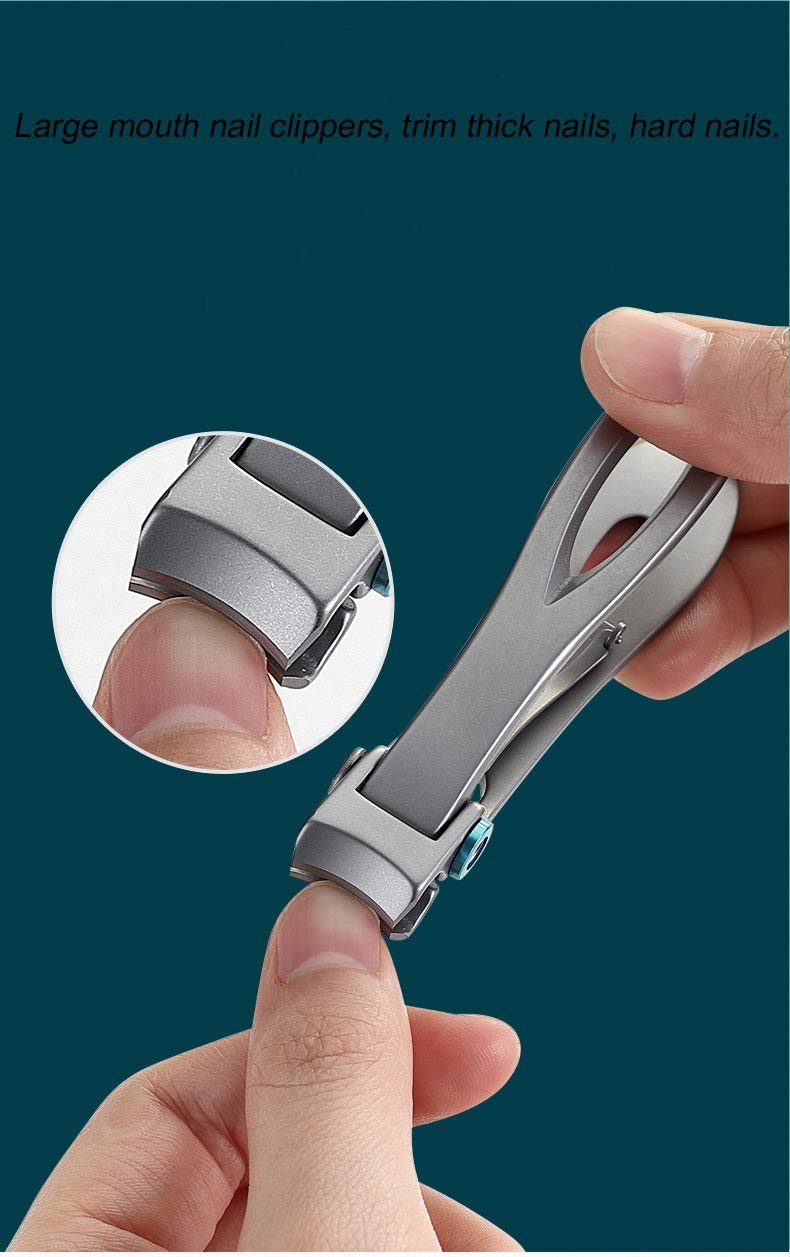 Large Nail Clippers Wide Opening,Heavy Duty Toenail Clippers for Thick Nails for Men, Seniors, Adults (Silver-2pack) Silver-2pack - BeesActive Australia