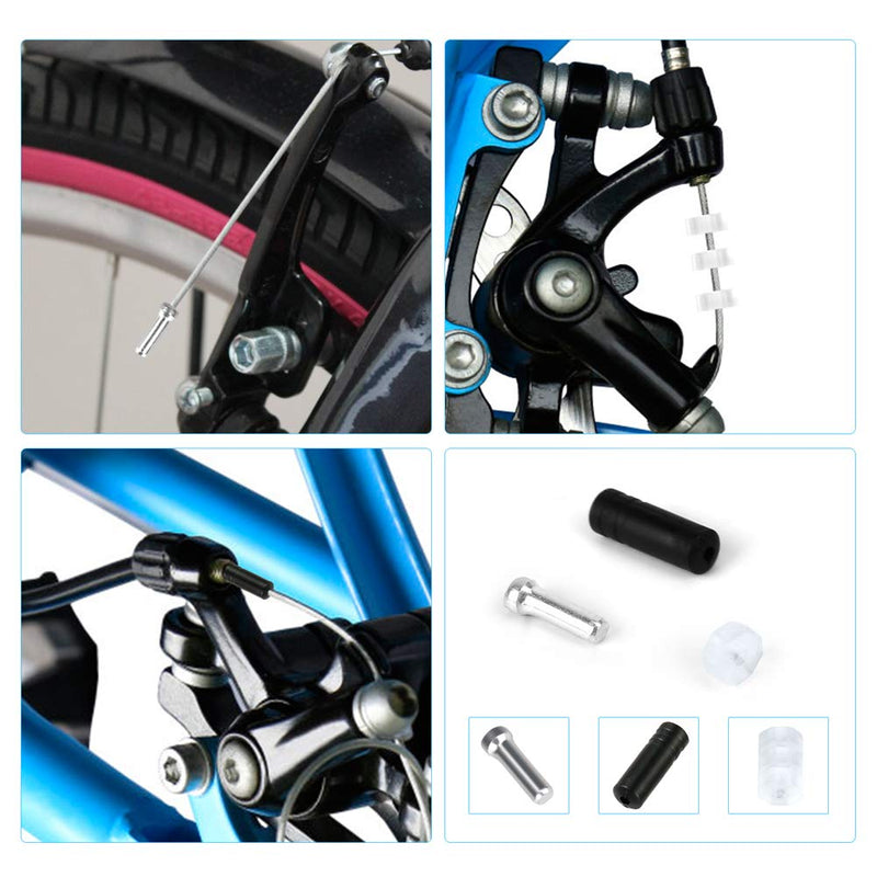 Hapleby 10PCS Premium Bike Shift Cable, Professional Bicycle Shift Wire Kit for Mountain and Road Bicycle, for Free 5 O-Rings, 10 End Ferrules and 20 End Caps, by Hyacinth - BeesActive Australia