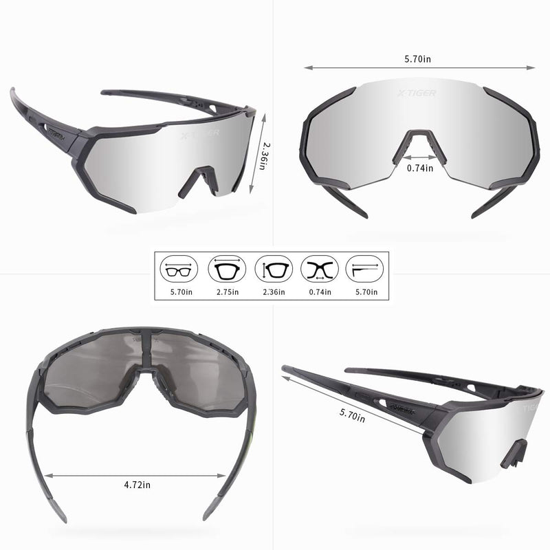 X-TIGER Polarized Sports Sunglasses with 3 or 5 Interchangeable Lenses,Mens Womens Cycling Glasses,Baseball Running Fishing Golf Driving Sunglasses Awhite-3lens - BeesActive Australia