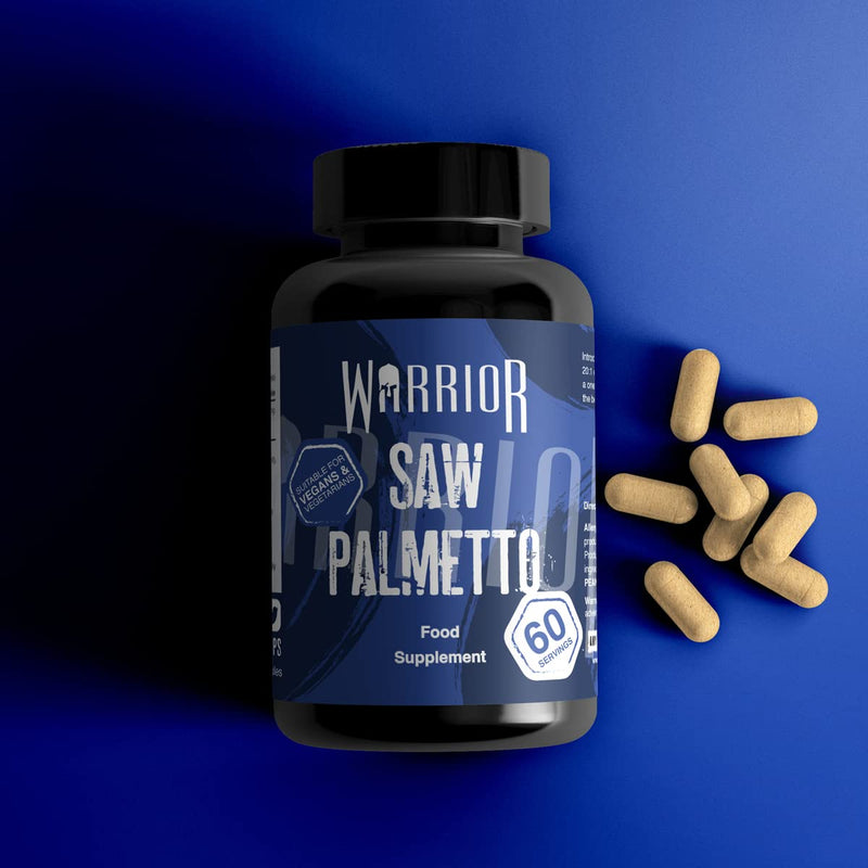 Warrior, Saw Palmetto - Prostate Support Supplement - 60 Capsules - 20:1 Extract - 1600mg - Vegan Friendly - BeesActive Australia