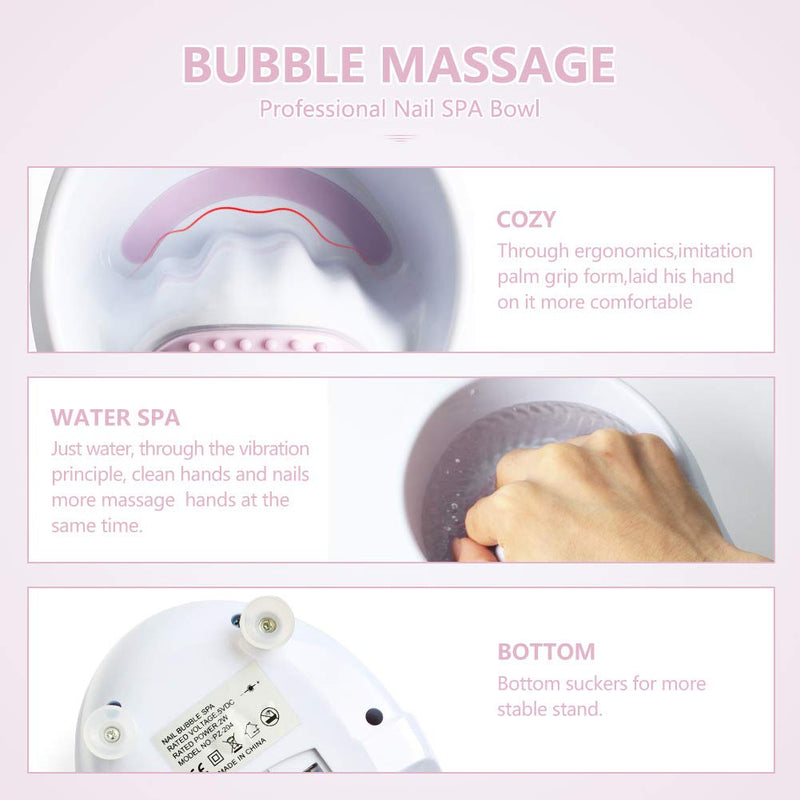 Electric Massage Nail Soaking Bowl, Manicure Hand Bowl Vibration Spa Massage Soak Soothing Relaxing Manicure Machine Soften Cuticles - BeesActive Australia