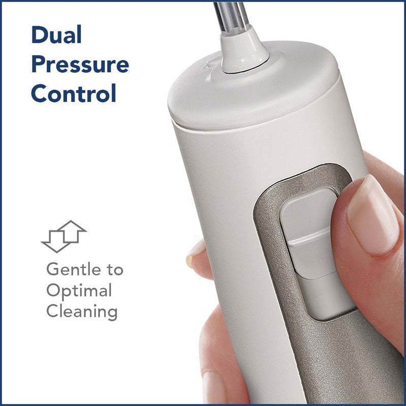 Waterpik Cordless Freedom Water Flosser, Portable and Waterproof Battery Powered Dental Plaque Removal Tool, Ideal for Travel, Small Bathrooms or In-Shower Use, White (WF-03UK010), White - BeesActive Australia
