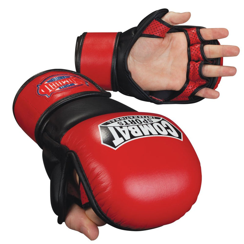 [AUSTRALIA] - Combat Sports Safety MMA Training Sparring Gloves White-Black Large 