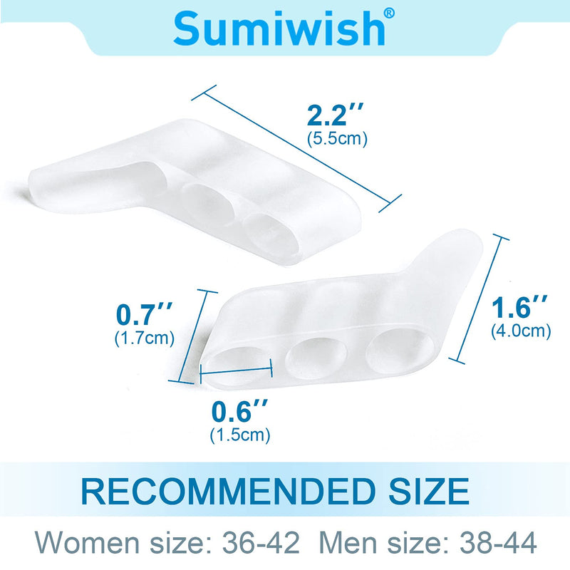 Sumiwish 10 Pack Pinky Toe Separator & Protectors, Gel Toe Separators for Overlapping Toe, Curled Pinky Toe Crystal Clear - BeesActive Australia