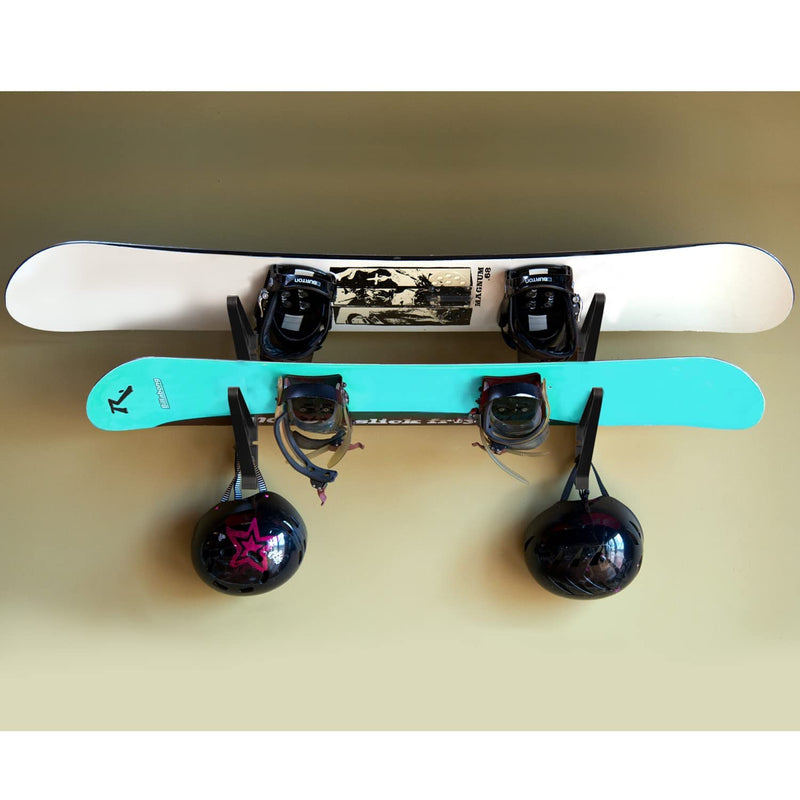 Poskad Snowboard Wall Mount Display Rack,Adjustable Storage Layers Space Saving Design,Home and Garage SKi Board Storage. - BeesActive Australia