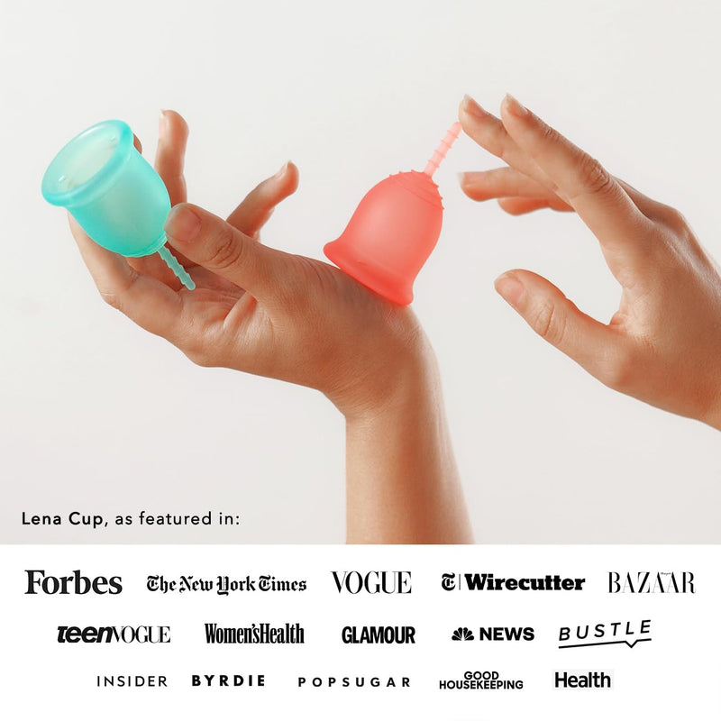 Lena Menstrual Cup - Reusable Period Cup - Tampon and Pad Alternative - Regular Flow - Small - Turquoise - BeesActive Australia