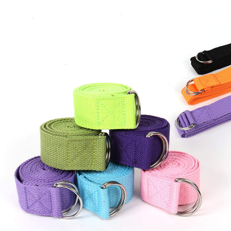 Uheng 5-Pack Yoga Exercise Adjustable Straps 8Ft OR 10Ft with Durable D-Ring for Pilates & Gym Workouts Yoga Fitness | Hold Poses, Stretch, Improve Flexibility & Maintain Balance (Random Color) - BeesActive Australia
