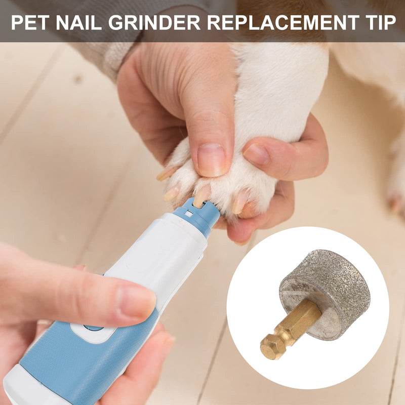 VILLCASE 10pcs/Pack Nail Grinder Replacement-Dog Nail Grinder Replacement Tips-Professional Spare Grinding Head for Dog Electric Claw Nail Grooming Tool (Golden) - BeesActive Australia