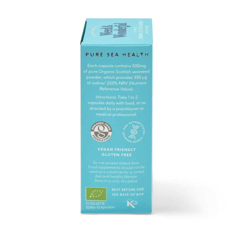 Doctor Seaweed's Weed & Wonderful | Pure Seaweed Capsules | 1 Months Supply | 100% Organic Scottish Seaweed 1 Month Supply - BeesActive Australia