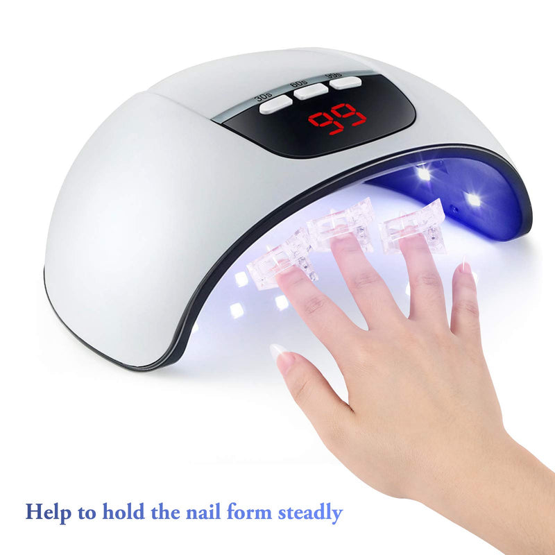 MIKIMIQI 5 Pcs Poly Gel Quick Building Nail Tips Clip Plastic Transparent Finger Extension UV LED Builder Finger Extension Clip Nail Tips Clips for Quick Building DIY Manicure Nail Art Tool - BeesActive Australia