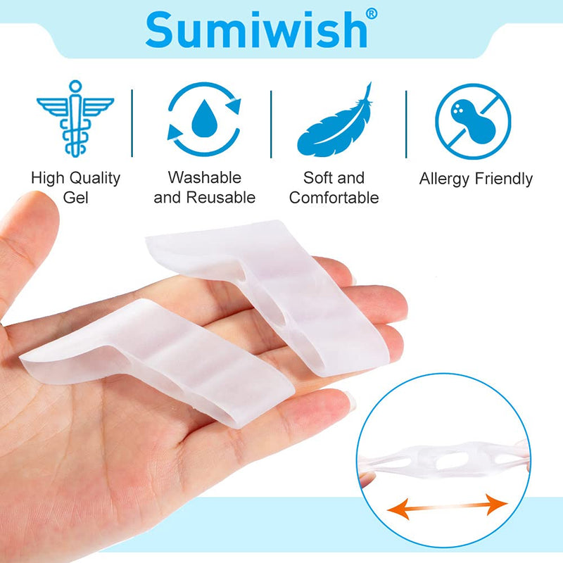 Sumiwish 10 Pack Pinky Toe Separator & Protectors, Gel Toe Separators for Overlapping Toe, Curled Pinky Toe Crystal Clear - BeesActive Australia