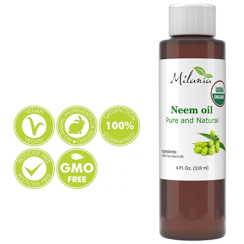 Premium Organic Neem Oil Virgin, Cold Pressed, Unrefined 100% Pure Natural Grade A. Excellent Quality. Same Day Shipping(4 Fl. Oz.) - BeesActive Australia