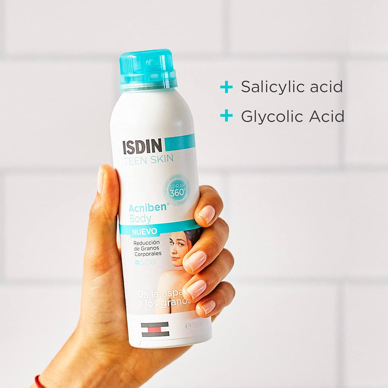 ISDIN Acniben Teen Skin Body Spray Treatment for Acne | Helps clear body pimples and spots 150ml Acne Treatment - BeesActive Australia
