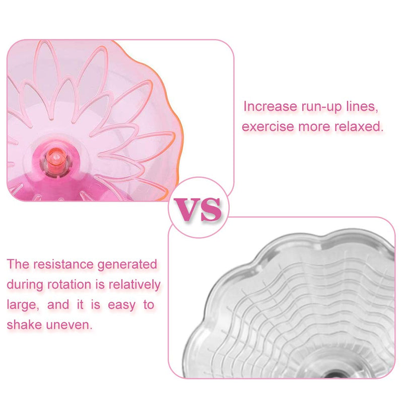 WishLotus Hamster Flying Saucer, Hamster Running Wheel Transparent Plastic Exercise Running Spinner Sports Wheel for Small Pet Like Hamster, Guinea Pig, Gerbils, Chinchillas Pink - BeesActive Australia