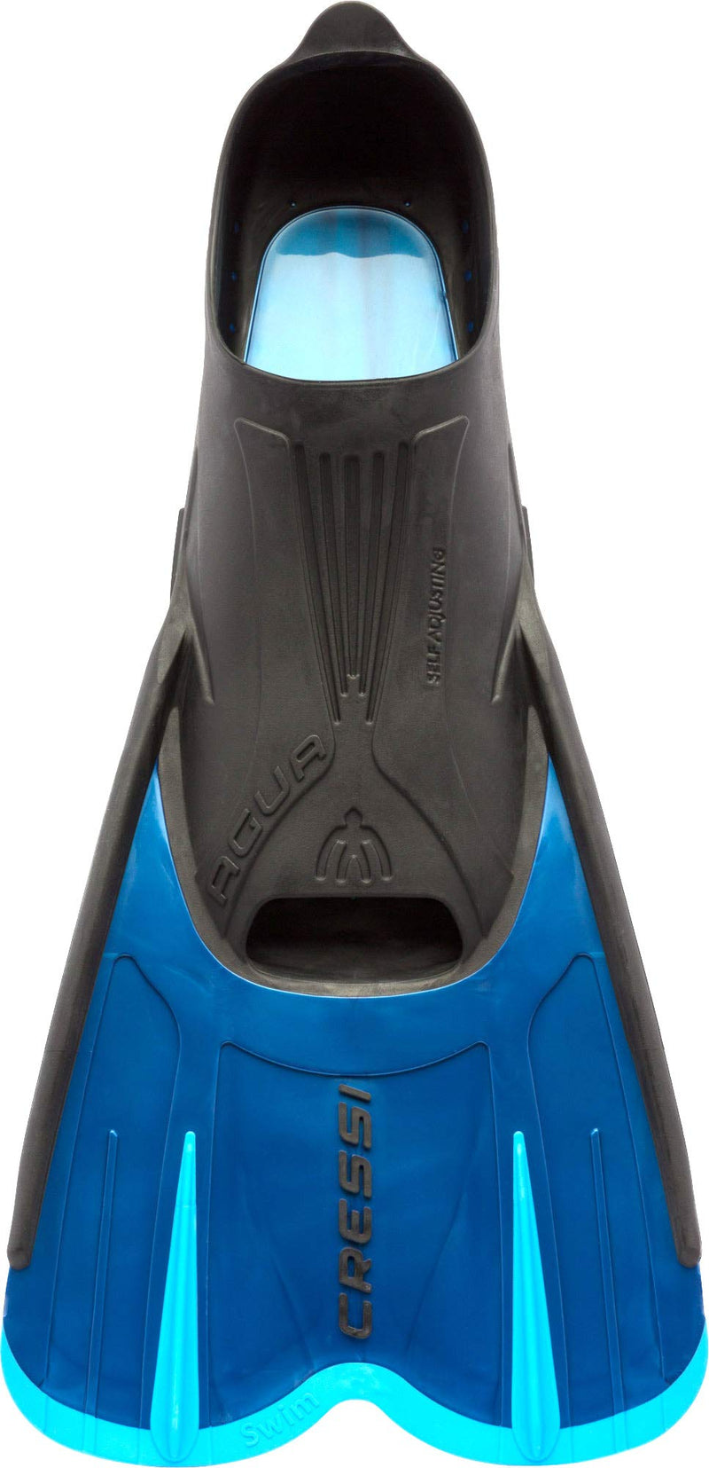 [AUSTRALIA] - Cressi Adult Short Light Swim Fins with Self-Adjustable Comfortable Full Foot Pocket | Perfect for Traveling | Agua Short: Made in Italy US Man 8.5/9.5 | US Lady 9.5/10.5 | EU 41/42 Blue/Azure 