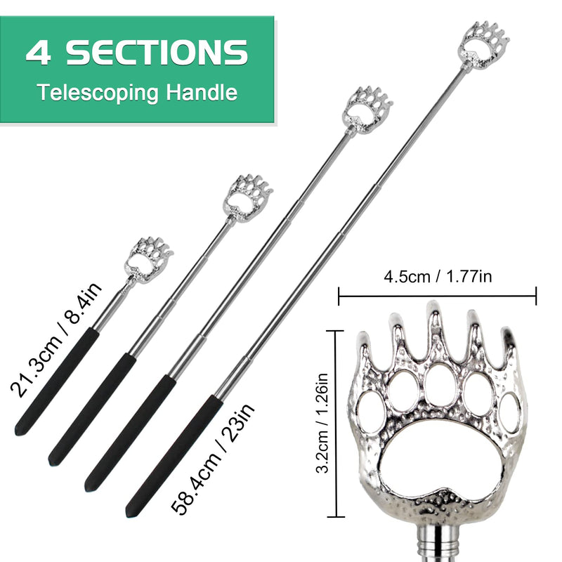 HOFASON Scalp Massager with 20 Fingers, Head Massager Back Scratcher Massage Tool Kit, Extendable Bear Claw Back Scratchers Tool for Men Women Gift, Head Body Deep Relax (Jade Green & Black) Jade Green & Black - BeesActive Australia
