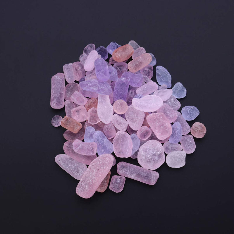 balacoo Aquarium Gravel Stone Natural Gravel Irregular Shape Polished Gravel for Outdoor Garden Landscaping Vase Fillers Decoration Pink Purple - BeesActive Australia