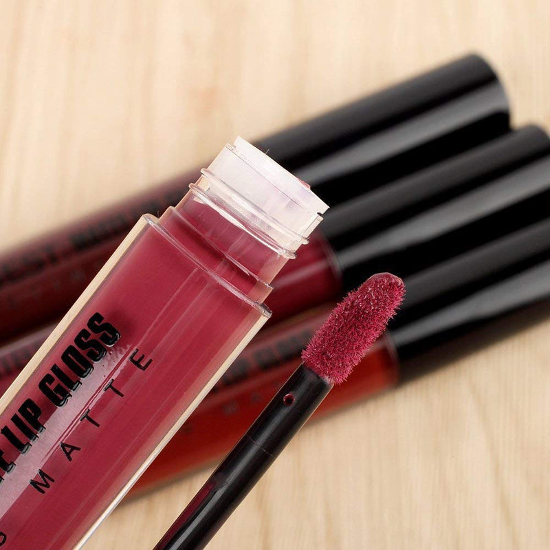 DONGXIUB Matte Liquid Lipstick Set 4 Colors Mist Waterproof Long Lasting Lipsticks Non-Stick Cup Lip Gloss - BeesActive Australia