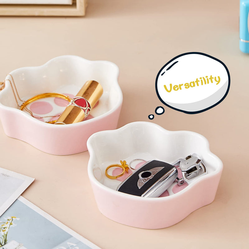 JOBNTZ Ceramic Cat Food Bowl, Flat Raised Pet Dishes for Indoor Cats,Microwave Dishwasher Safe #1 - BeesActive Australia