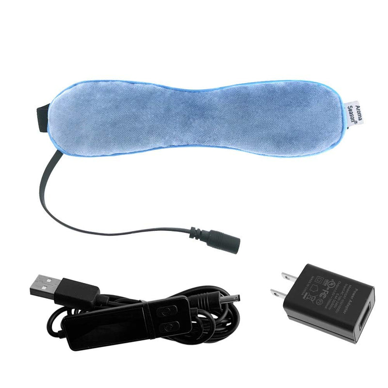 Aroma Season Heated Eye Mask, For Stye Blepharitis Moist Treatment with Flaxseed, Warm Therapy to Unclog glands, Relieve Dry Eye Syndrome, Chalazion, Stye, MGD and Blepharitis (Blue) - BeesActive Australia