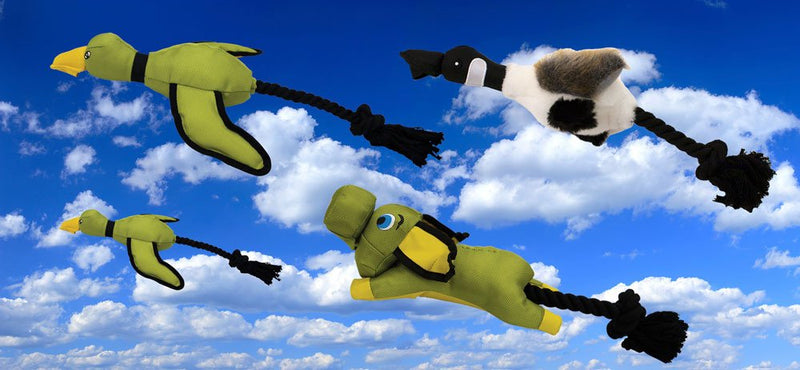 Hyper Pet Flying Series Slingshot Interactive Dog Toys (Dog Toys for Large Dogs, Great Alternative to Dog Ball & Dog Frisbee) [Floats in Water Perfect for the Beach, Lake or Pool] Mini Duck - BeesActive Australia