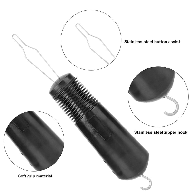 Butonn Hook Helper,Butto Assist for Disable,Stainless Steel Butto Zipper Hook,Buttoning Aid - BeesActive Australia