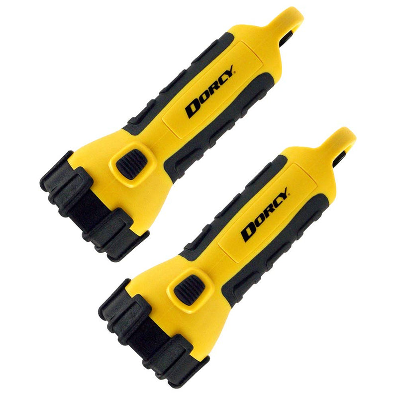 Dorcy 41-2524 2 pk Floating LED Flashlight with Carabineer Clip, 55-Lumens, Yellow Yellow (2-pack) - BeesActive Australia