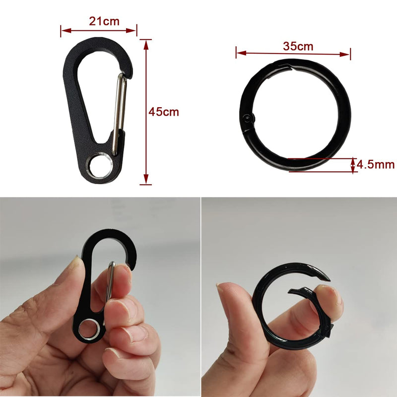 5 Pack Small Carabiner Clip Spring Snap Hook Carabiners with Round Carabiners Ring for Backpack Bottle Keychains Accessories… - BeesActive Australia