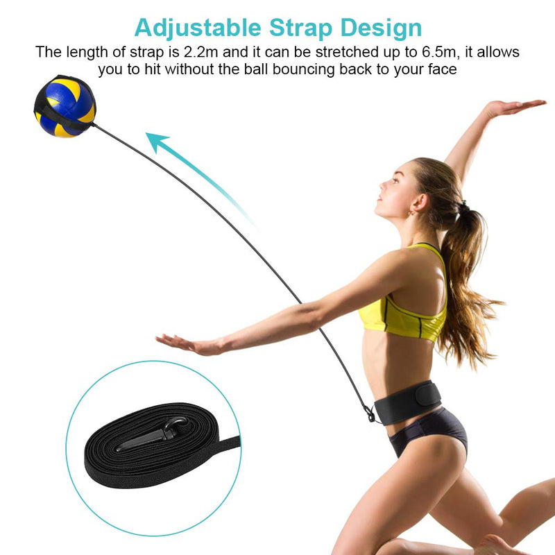 Yosoo Health Gear Volleyball Training Equipment Aid, Adjustable Solo Practice Soccer Volleyball Trainer, Volleyball Practice Rope for Serving, Spiking, Swing, Return Ball - BeesActive Australia
