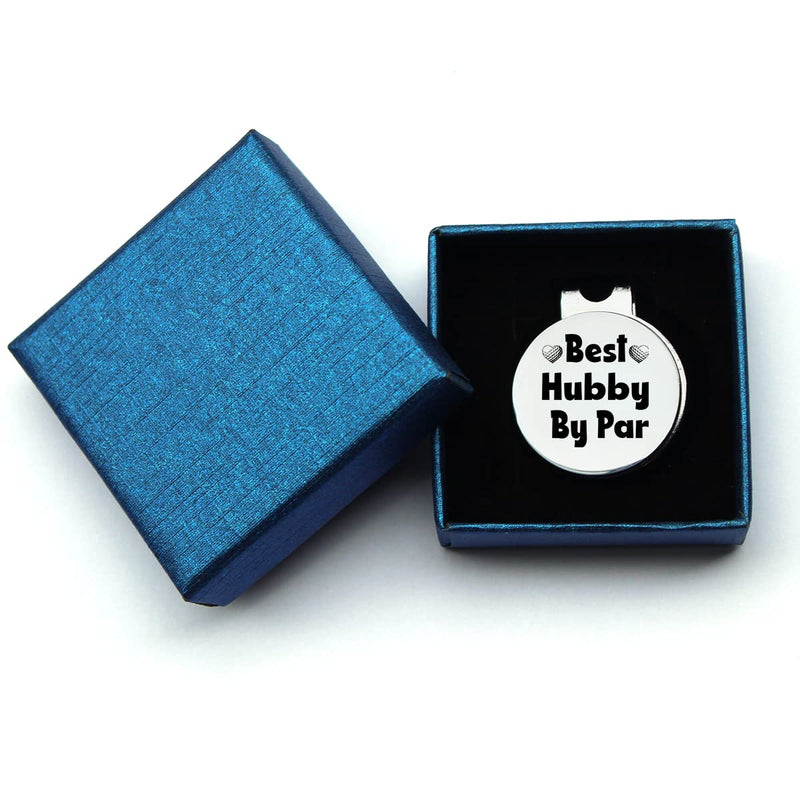 TSUYAWU Best Hubby by Par Golf Ball Marker - Funny Golf Marker with Magnetic Hat Clip Golf Novelty Gift - Golf Accessories Gifts for Dad Husband Golf Lovers Golfer Men - BeesActive Australia