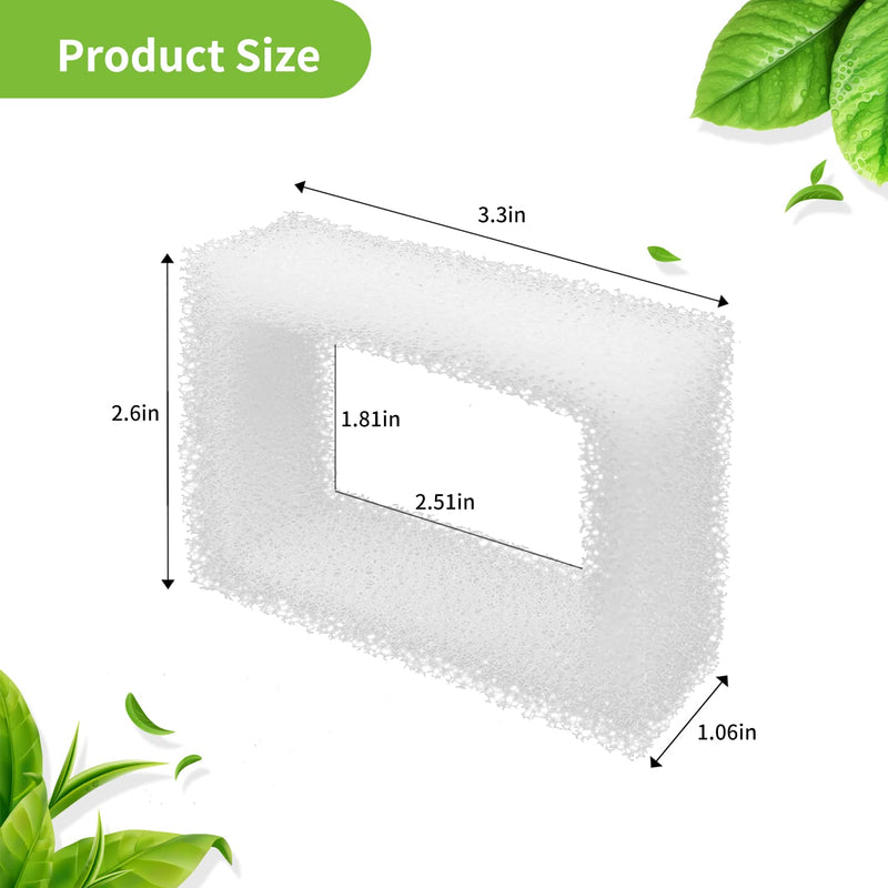 Sponge Foam Filter Replacement for Cup Cake Ceramic Pet Fountain and 2L/67oz Round Stainless Steel Cat Water Fountain, Katlikatqi Pre-Filter Compatible with DR-DC-160 Water Pump (Pack of 12) - BeesActive Australia