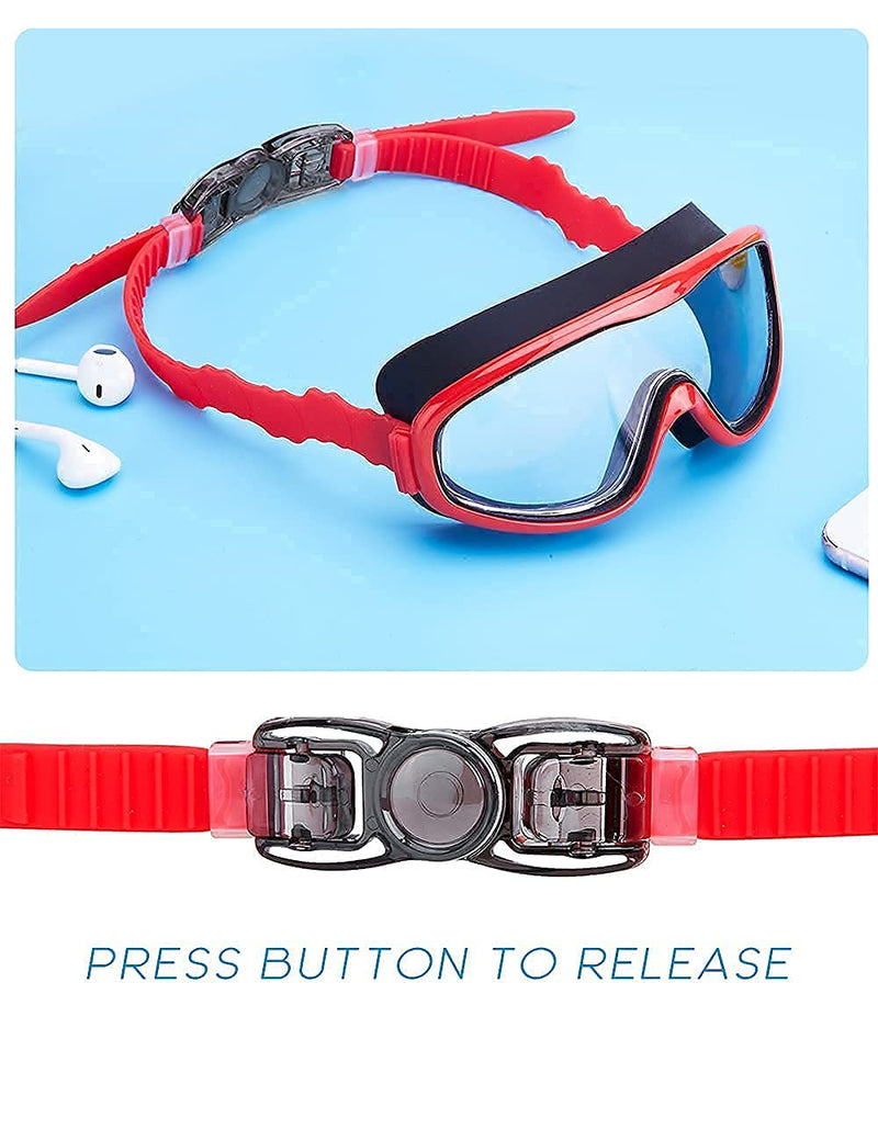 KAILIMENG Swimming Goggles for Kids - 4 Pack Kids Swim Goggles for Toddlers Youth Child Age 4 to 15, No Leaking, Large Frame, Clear & Wide View, Anti-Fog & UV Protection - BeesActive Australia