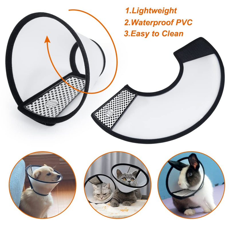 Vivifying Cat Cone, 3 Sizes of Adjustable Recovery Pet Cone Lightweight Plastic Elizabethan Collar for Cats, Kittens, Small Dogs and Rabbits M（Neck: 7.2-9.0 in） - BeesActive Australia