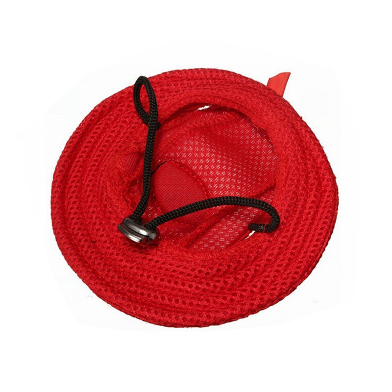 BBEART Pet Cap, Round Hat Fashion Dog Canvas Princess Hat Baseball Adjustable Chin Strap Sun Protection Visor for Puppy Dog S Red - BeesActive Australia