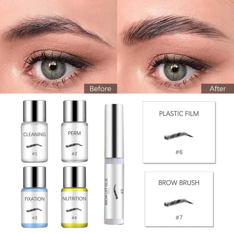 Eyebrow Lamination Kit | KINDD Brow Lamination Kit | Professional DIY Perm Kit for Instant Eyebrow Lift | Wake Up Fuller Feathered Eyebrows | Ideal for Home & Salon Use A - BeesActive Australia