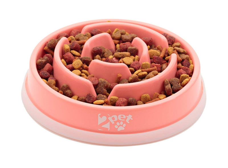 Slow Feed Dog Bowl Slowly Bowly by 2PET. Fun Interactive Dog Dish for Fast Eaters. Prevent Bloating. Fun to Use Dog Bowl. Cat Feeder Friendly. [Skid Protection Upgraded] Medium Coral shellfish - BeesActive Australia