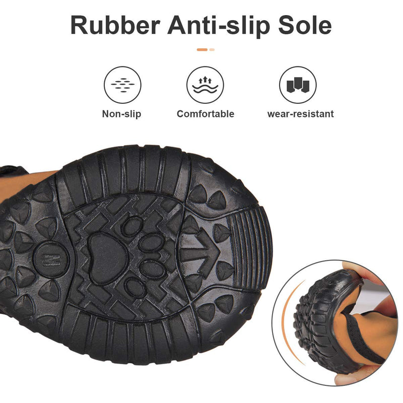 Dog Shoes for Large Dogs Medium Winter Snow Dog Booties with Adjustable Straps Rugged Anti-Slip Sole Paw - Sports Running Hiking Pet Dog Boots Protectors Comfortable Fit XL(Width 2.48in) Orange - BeesActive Australia