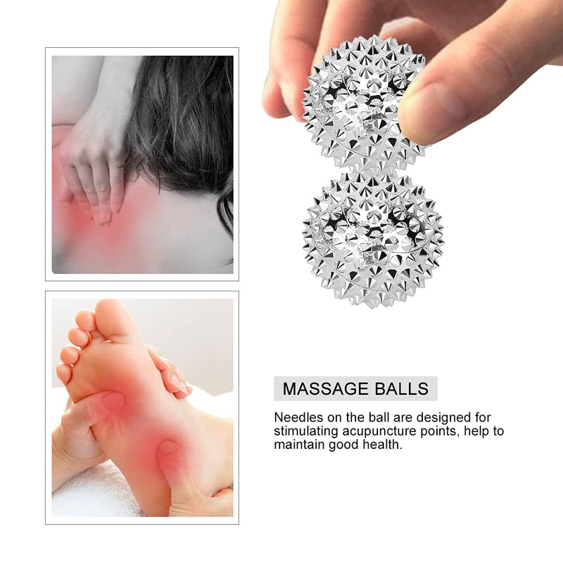 Spiky Massage Ball Massage Ball Fidget Balls Magnetic Massage Silver For Adult And Kid For Adult And Kid, Massage Tools & Equipment And Stress Relief - BeesActive Australia