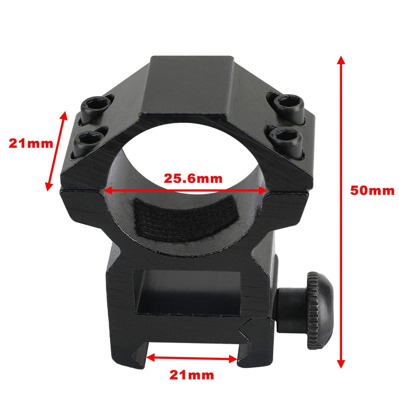 Weitars 1 Inch Scope Ring Offset for Flashlight Mounts Size Adjustable Light Mount Accessories (2 Pcs of Mount) - BeesActive Australia