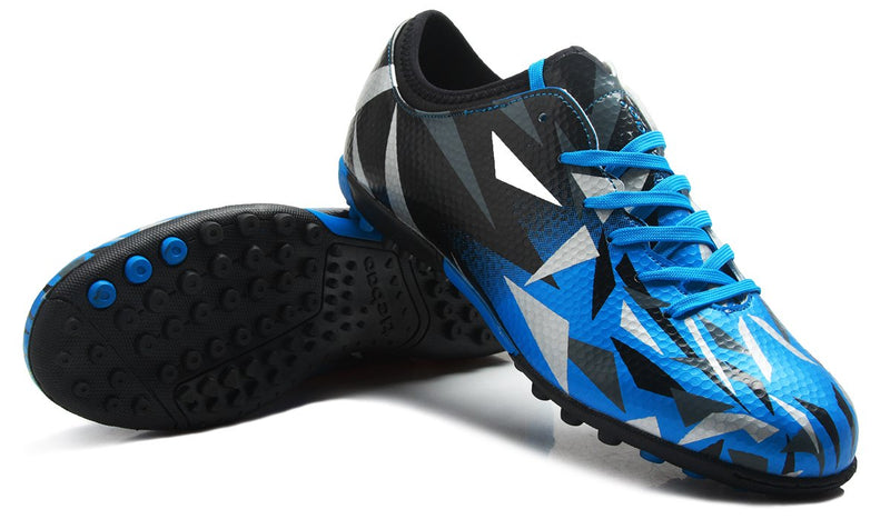 T&B Kids' Youth Turf Soccer Cleats Shoes Indoor Football Casual Outdoor Sports (Little Kid/Big Kid) 76516 6 Big Kid Blue - BeesActive Australia